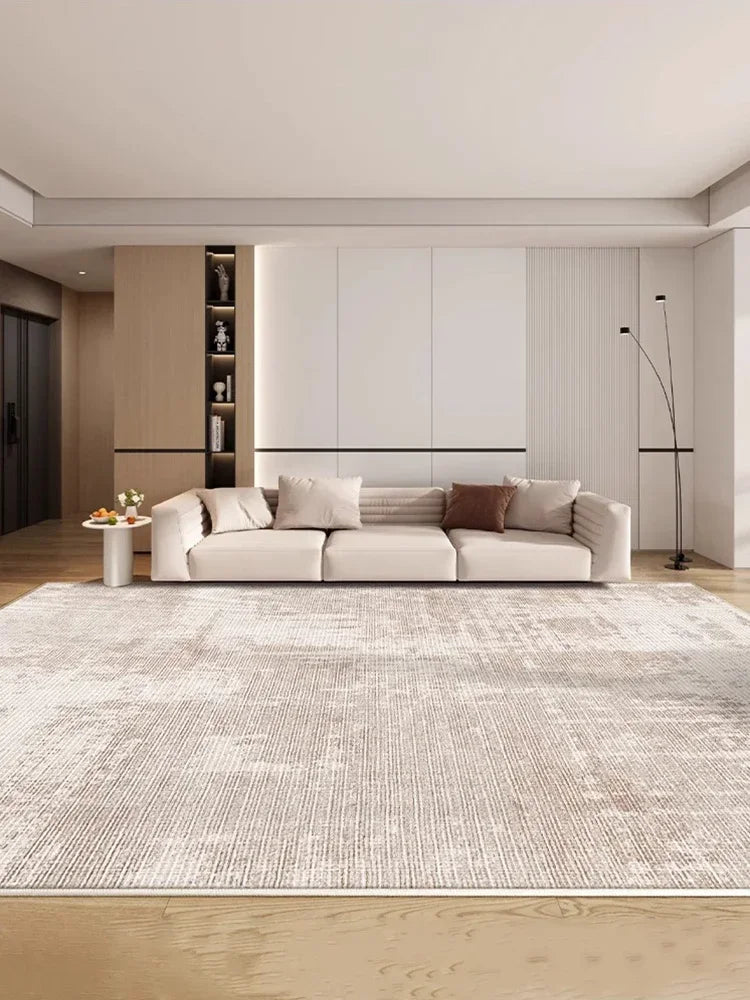 Navak Teppich Moderner Beige Wohnzimmerteppich Creme Abstrakter Dekorativer Teppich Luxuriöser großer Garderobenteppich Rutschfester Pflegeleichter Schlafzimmerteppich