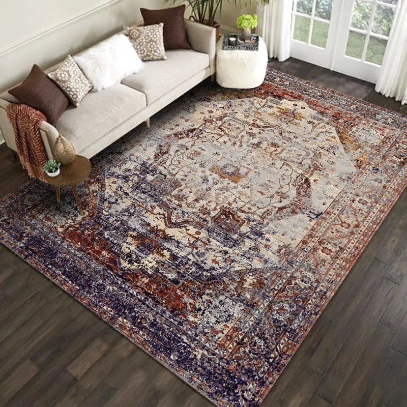 Navak Teppich Retro Europa Persien Stil Teppich Wohnzimmer Sofa Schlafzimmer Arbeitszimmer Küche Eingang Fußmatte Rutschfester Cartoon Home Dekoration Teppich