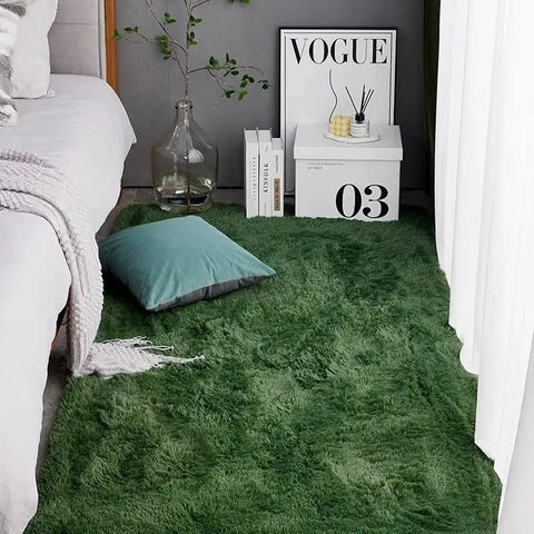 Navak Carpet Exclusive Picks Seidenwollteppiche Luxuriöser grüner Teppich Schlafzimmer voller nordischer Ins Wohnzimmer Couchtisch Nachttisch Mädchenzimmer
