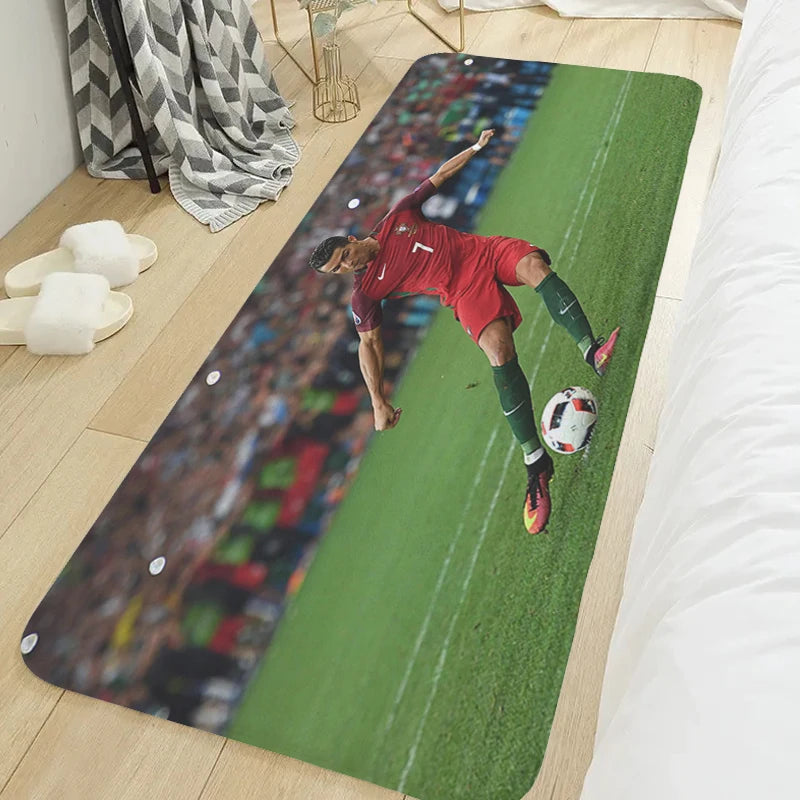 Navak Teppich, Teppich für Schlafzimmer, Cristiano Ronaldo CR7, Küche, Veranda, Fußmatte, rutschfest, Balkon, Badvorleger, Wohndeko-Artikel, Fußmatte, Eingangstür