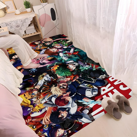 Navak Carpet My Hero Academia Hallway Carpet Retro Multiple Choice Living Room Kitchen Rug Non-Slip Welcome Rug