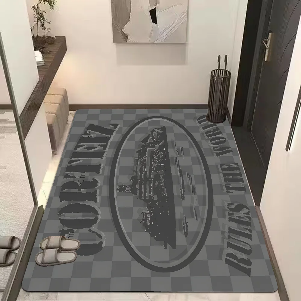 Navak Carpet Devil's Island English Floor Bathroom Mat Kids Room Bedroom Decoration Balcony Anti-Slip Doormat Living Room Bedside Area Rugs