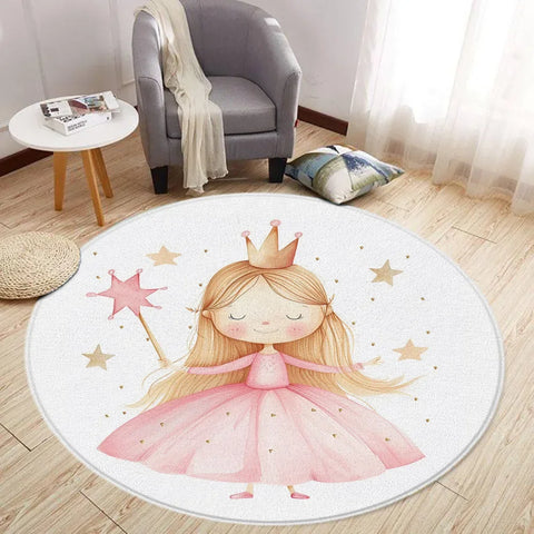 Navak Teppich Cartoon Löwe Liebe Bär Runder Teppich Wohnzimmer Dekoration Kaninchen Bär Waldtiere Schlafzimmer Teppiche Heimmatten Waschbare Freizeitteppiche