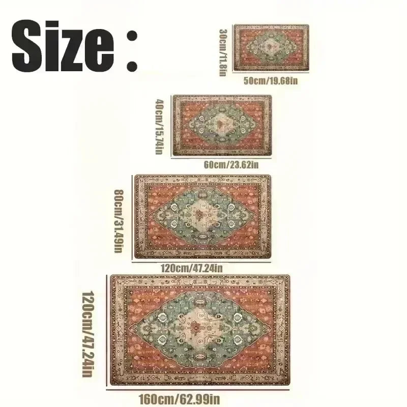 Navak Teppich Amerikanischer Retro-Teppich Blau Braun Wohnzimmer Hochwertige Schlafzimmer Nachttischmatte Garderobe Sofa Einfacher Teppich Alfombra Dekorieren