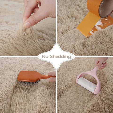 Navak Teppich, für Schlafzimmer, Wohnzimmer, flauschig, flauschig, zottelig, weich, Plüsch, grau, Teppich für den Innenbereich, grau, für Kinder, Heim, Wohnheim, Dekoration