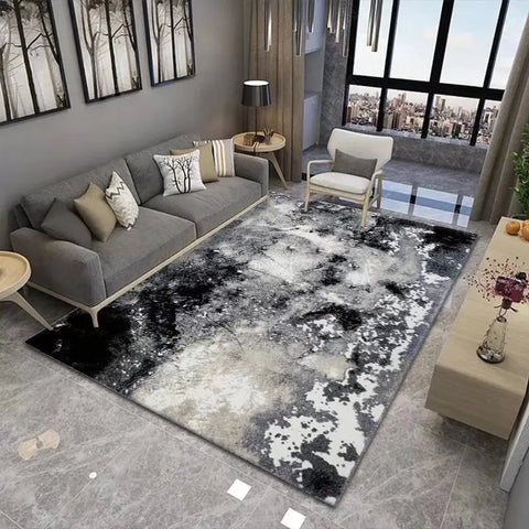 Navak Carpet Teppich mit Marmormuster – weicher Wohnzimmerteppich, rutschfeste, waschbare Bodenmatte für Schlafzimmer, Nachttisch, moderne Wohnkultur