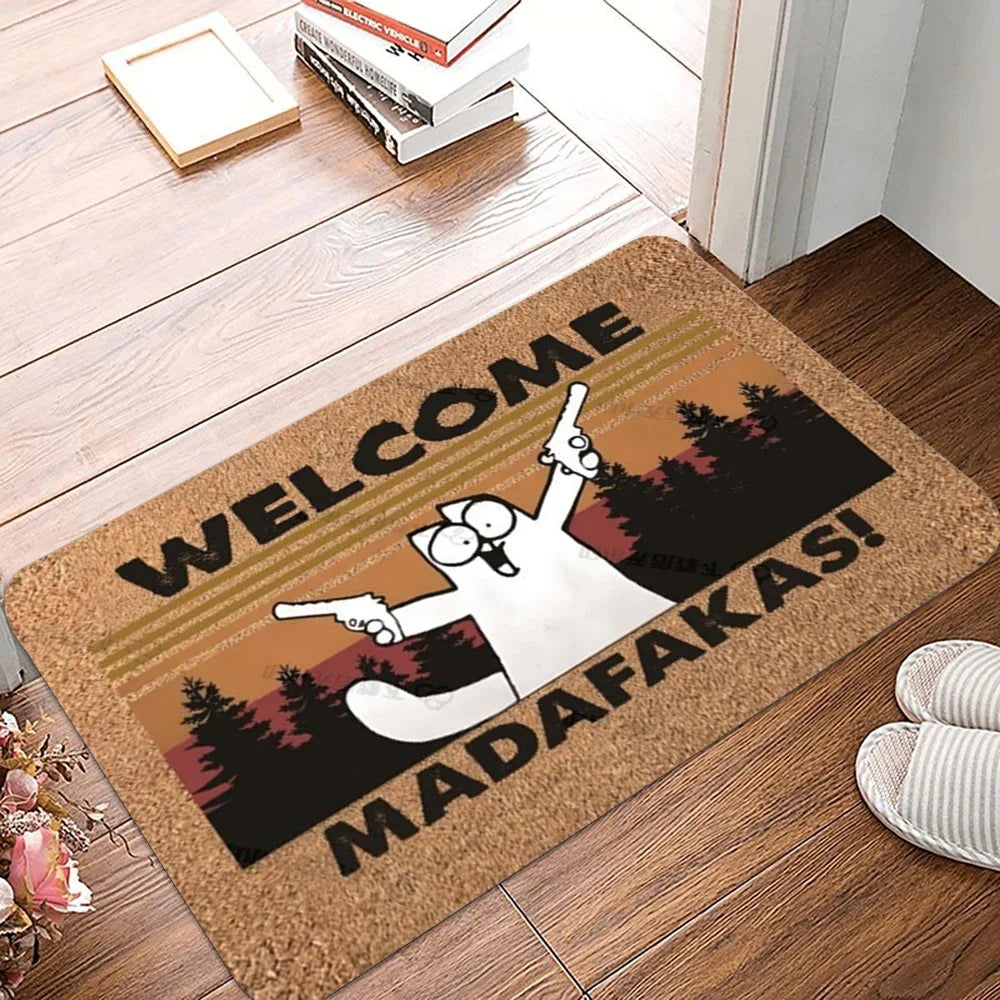 Navak Teppich 1 Stück Teppichmustermatte Outdoor rutschfest Katzenteppich Schmutzabweisend Fußmatte Badezimmer Eingangsdekoration Maschinenwaschbar