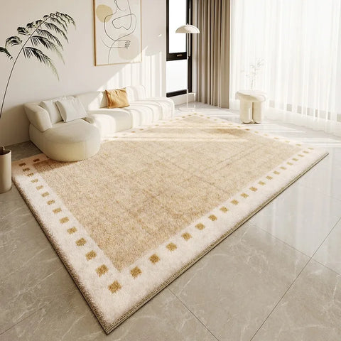 Navak Teppich Wohnzimmerteppich Große Schlafzimmerteppiche Nachttischmatte Weicher, flauschiger, minimalistischer Luxus-High-End-Heimdekorationsteppich