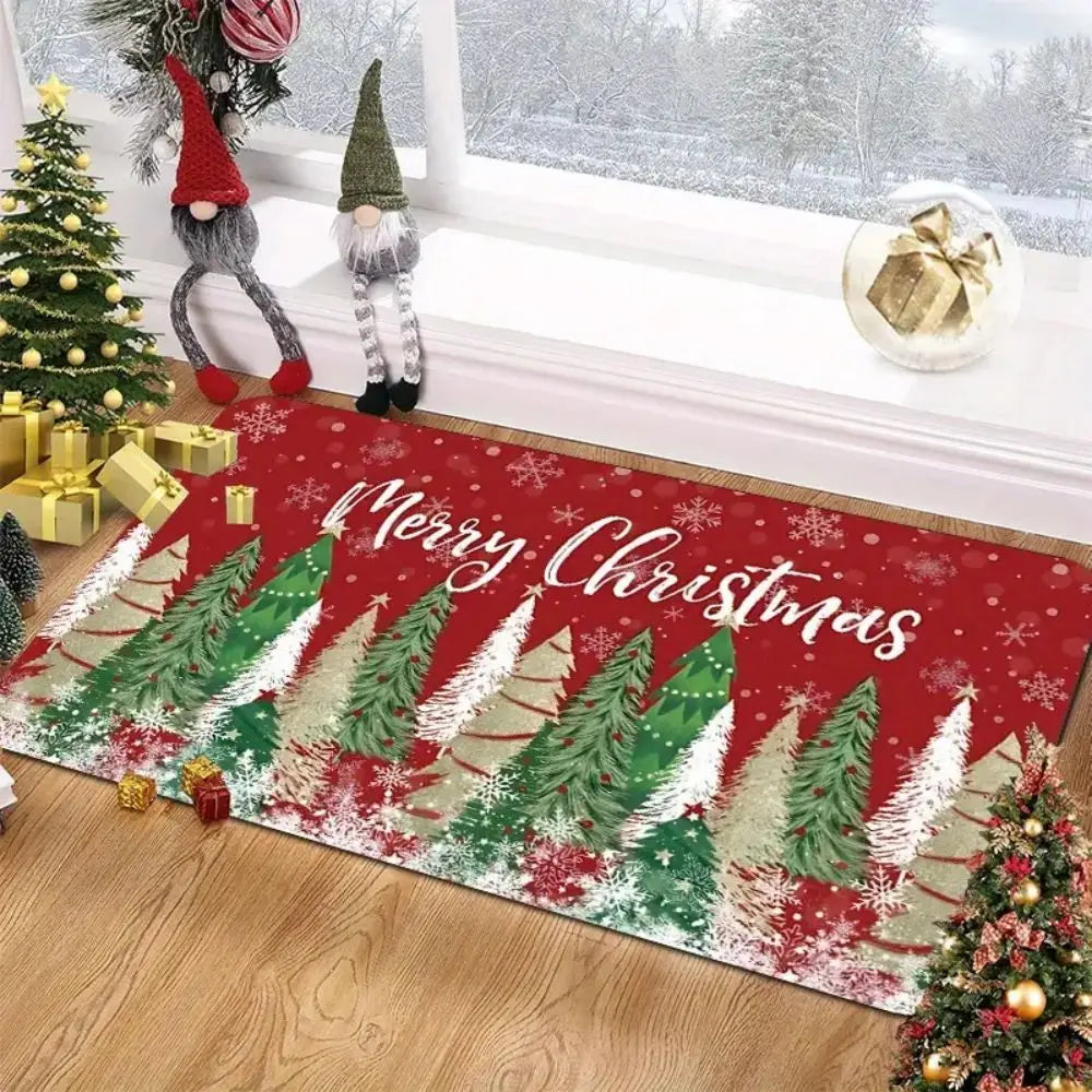 Navak Carpet Exclusive Picks Weihnachtsdeko-Teppich, strapazierfähige und rutschfeste Badezimmer-Fußmatte mit Weihnachtsbaummotiv, Eingangstürmatte, Heimdekoration