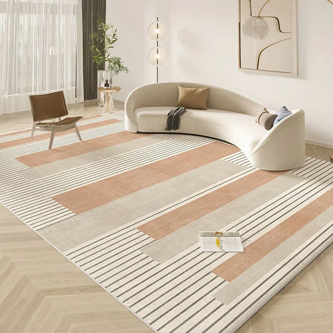 Navak Teppich, Wohnzimmerdekoration im Wabi-Sabi-Stil, Plüschteppich, leichte Luxusteppiche für Schlafzimmer, flauschig, weich, dick, waschbare Bodenmatte