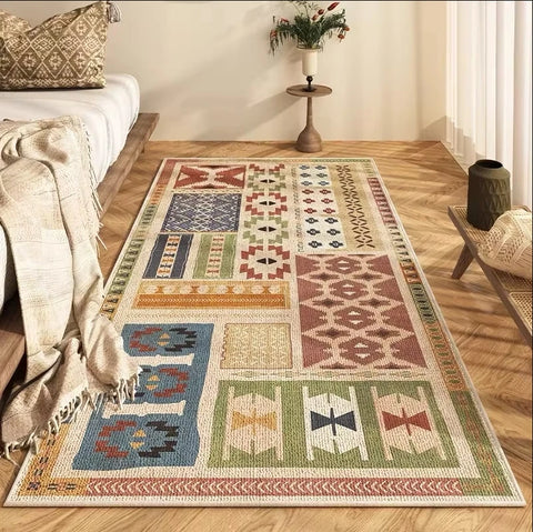 Navak Carpet Exclusive Picks Nordischer Bohemian-Teppich, hochwertige Nachttischdecke fürs Schlafzimmer, leichte, luxuriöse Anti-Rutsch-Matte fürs Wohnzimmer, Heimdekoration