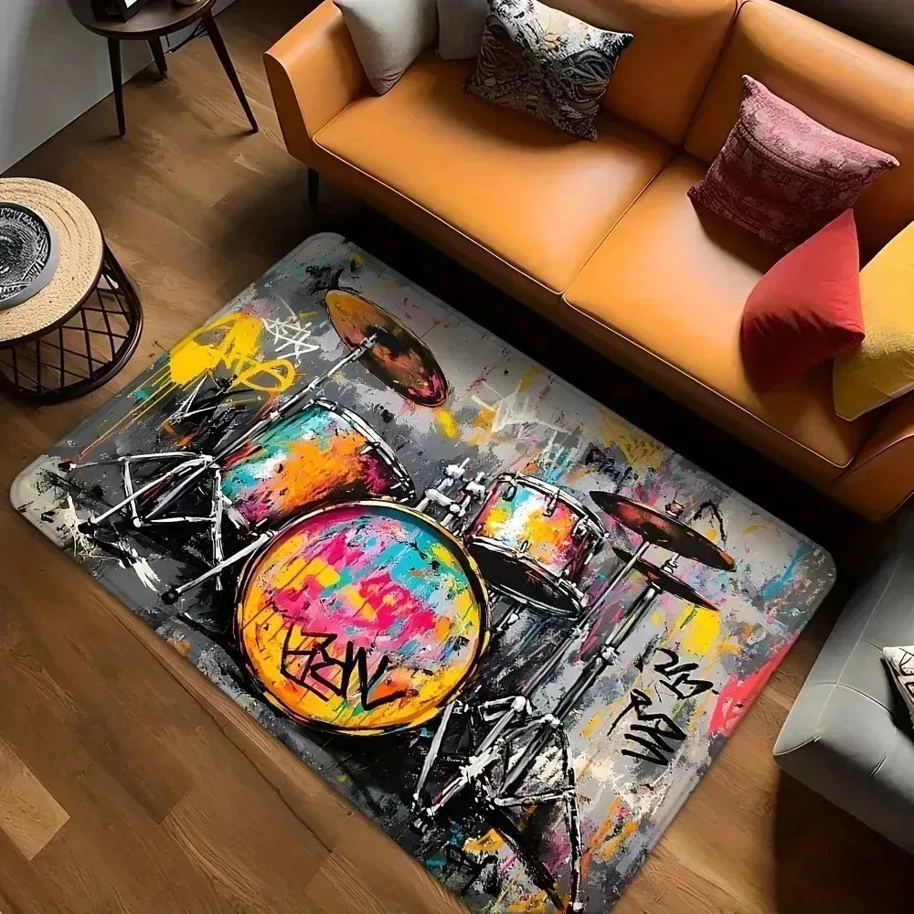 Navak Carpet 1 Stück Küchenteppich mit Milu-Hirschmuster, rutschfeste Fußmatten für Zuhause, Pop-Design, Badezimmerteppich, Badematte, Teppich für Zuhause, Waschbecken, Wäschedekor