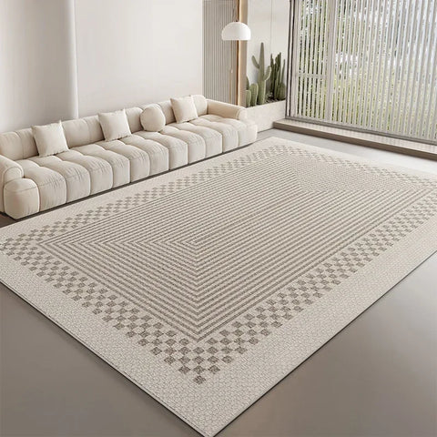 Navak Carpet Exclusive Picks Cremefarbener Schlafzimmerteppich, schlichter Bett-/Tischkissenteppich, leichter Luxus-Wohnzimmerteppich, komplettes Sofa, Kaffee, Heimdekoration