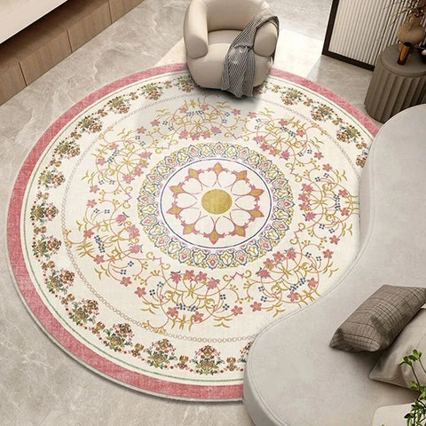 Navak Carpet IKAMA High Sense ethnic bohemian mandala round carpet living room bedroom rocking chair floor Mat Home Decor Large  Area Rug