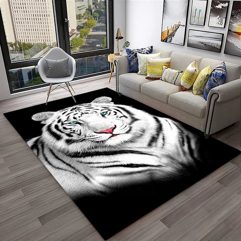 Navak Carpet 3D-Traumtiger, Tier-Cartoon-Teppich für Zuhause, Wohnzimmer, Schlafzimmer, Sofa, Fußmatte, Dekoration, Kinderspielbereich, rutschfeste Bodenmatte