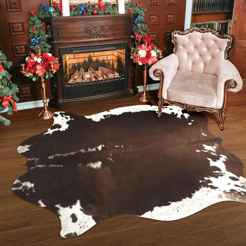 Navak Teppich im amerikanischen Stil mit Tiermuster, Kunstfell-Rindslederteppich, Schlafzimmerteppich, Zimmerteppich für Wohnzimmerteppiche, Hausdekoration, Fußmatten