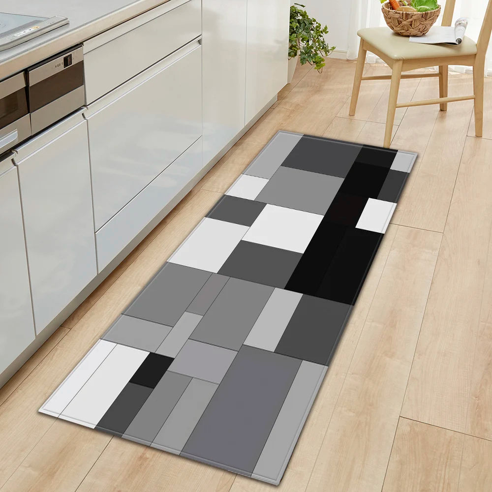 Navak Teppich Plaid Küchenmatte Zuhause Wohnzimmer Balkon Schlafzimmer Bodendekoration 3D Teppich Haus Flur Eingangstür Bad Rutschfester Fußteppich