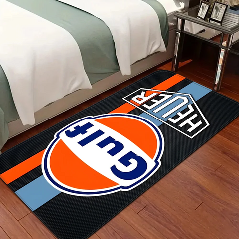 Navak Teppich G-Gulf Racing Auto Zimmer Matten er Anti-Rutsch Modern Wohnzimmer Balkon Bedruckt Willkommen Teppich