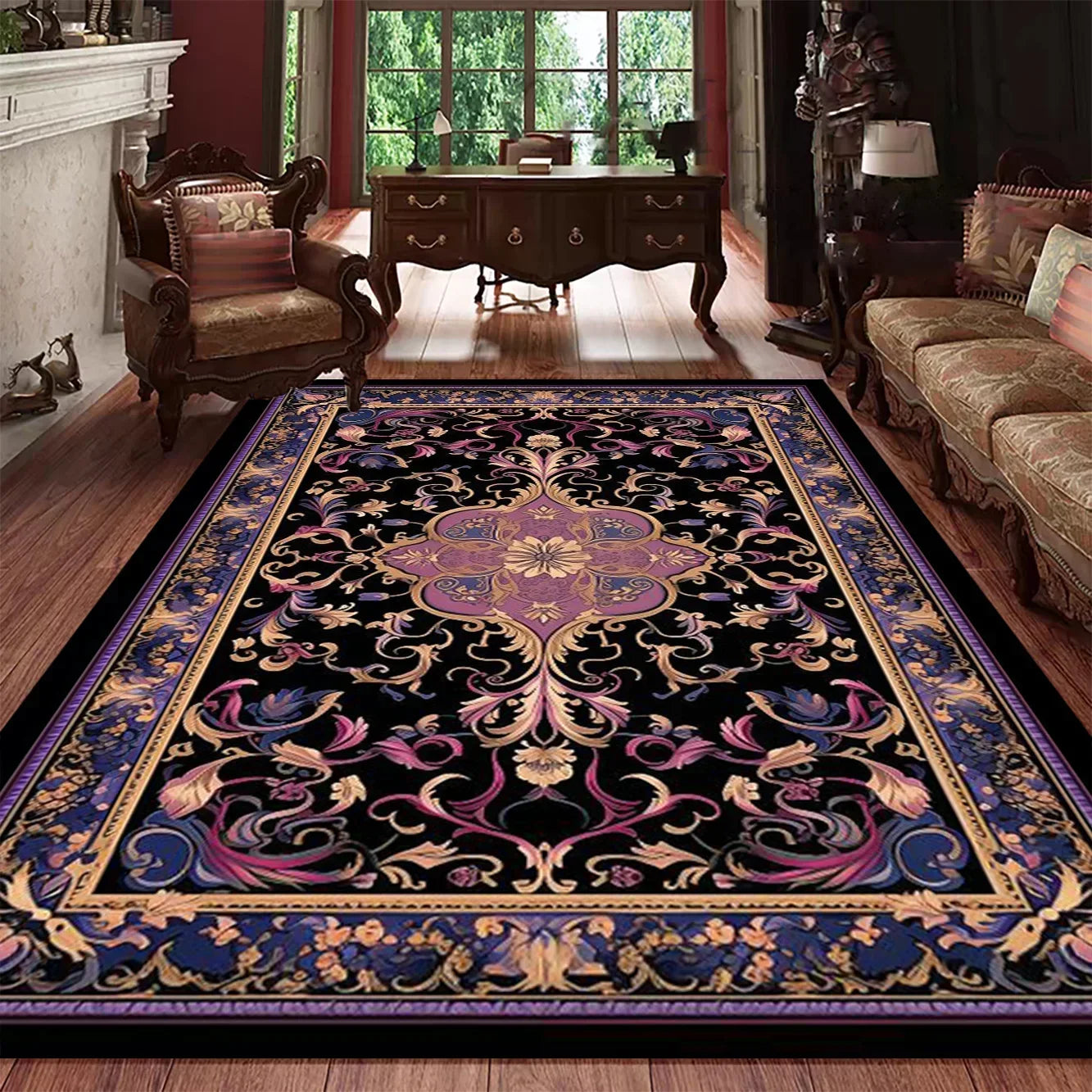 Navak-Teppich, klassischer Luxus-Teppich im persischen Stil, eleganter, waschbarer Teppich für Wohnzimmer, Schlafzimmer, anspruchsvolle Heimdekoration, Bodenmatte, Küchenmatte