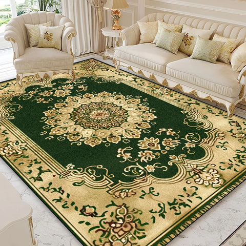 Navak Carpet European Style Home Decoration Rugs Living Room Retro Flower Carpet Hall Sofa Large Area Rug Non-slip Room Doorway Soft Foot Mat