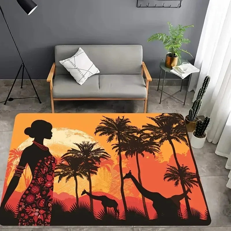 Navak Carpet 1 Stück 3D-Muster Landschaft Fußmatten Küchenteppiche Rutschfeste Pop-Design Badezimmerteppiche Badematte Teppich für Zuhause Waschbecken Wäsche Dekor
