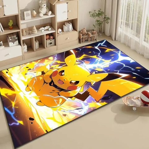 Navak Carpet Daily Picks New Cartoon Pokemon Pikachu Rug Living Room Bedroom Carpet Bedside Bathroom Floor Mat Area Rug Kid's Room Home Decor
