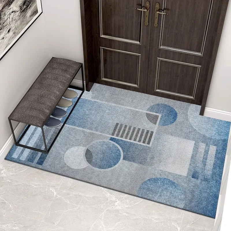 Navak Teppich, europäischer Stil, geometrisches Muster, rund, für Wohnzimmer, Sofa, Schlafzimmer, Arbeitszimmer, Küche, Eingangsbereich, Fußmatte, rutschfest, modischer Dekorteppich