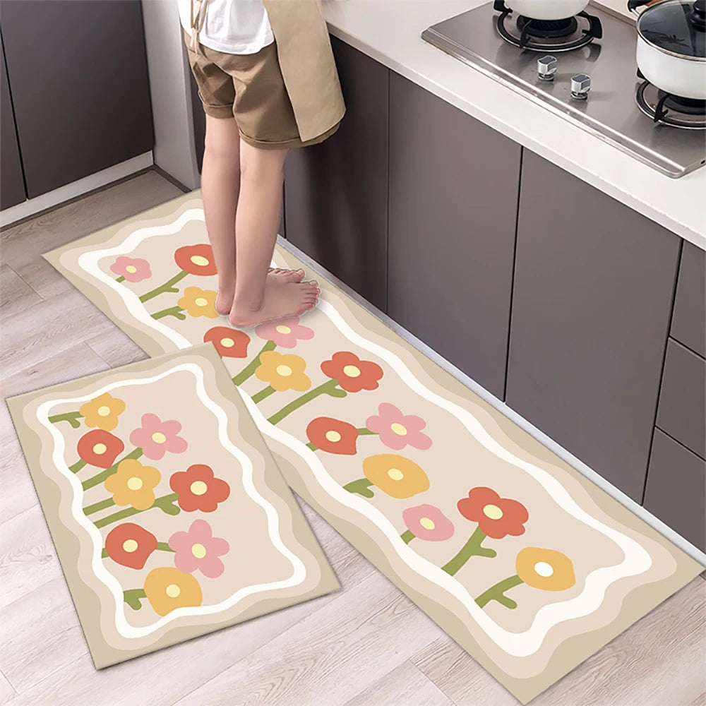 Navak Teppich Saugfähiger Küchenteppich Rutschfeste Bodenmatte Absorbiert Öl Küche Langer Bereich Teppich Schlafzimmer Teppich Eingang Fußmatte Home Decor Zimmer Tapis
