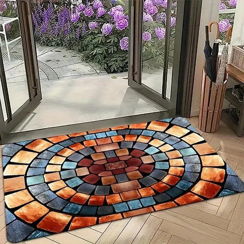 Navak Carpet 1 Stück Küchenteppich mit Hühnermuster, rutschfeste Fußmatten für Zuhause, Pop-Design, Badezimmerteppiche, Badematte, Teppich für Zuhause, Waschbecken, Wäschedekor