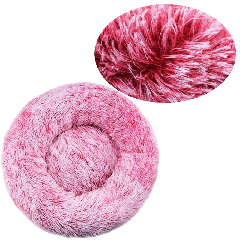 Navak Carpet 40–90 cm, rundes Haustierbett für große Hunde, superweiches Katzenbett, langes Plüsch-Hundehaus für mittelgroße Hunde, warmes Winterschlafbett