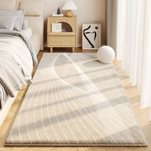 Navak Carpet Exclusive Picks – Einfacher, cremefarbener Kunstkaschmir-Teppich für Wohnzimmer, flauschige Teppiche, Heimdekoration, Schlafzimmer, Garderobe, Nachttisch, rutschfeste Teppiche