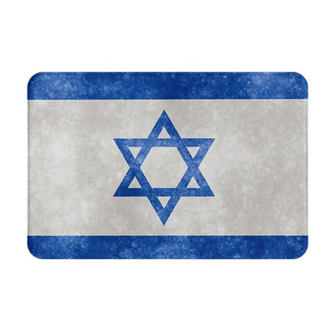 Navak Teppich Israel Flagge Anti-Rutsch-Fußmatte Bodenmatte Sandkratzteppich Teppich für Küche Eingang Zuhause Badezimmer Wohnzimmer Footpad Matten