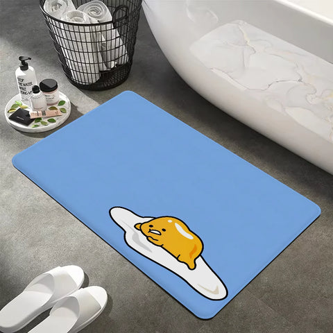 Navak Carpet G-Gudetama L-Lazy Egg Floor Mat INS Style Soft Bedroom Floor House Laundry Room Mat Anti-skid Bedside Area Rugs