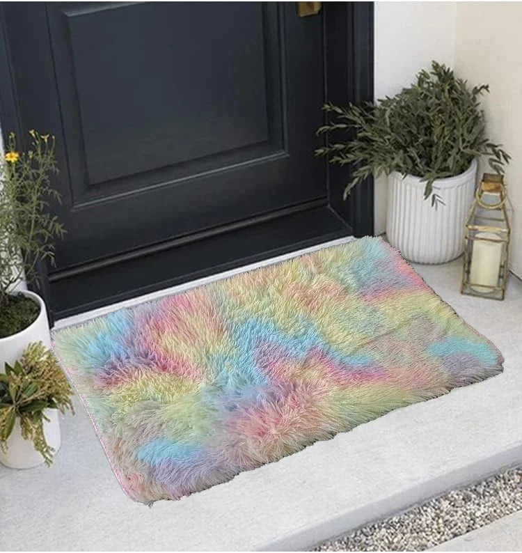 Navak Carpet Exclusive Picks 40 x 60 cm Seidenwollteppich, verdickt, für Nachttisch, Wohnzimmer, Kinderzimmer, weicher Heimdekor-Teppich, waschbar, schmutzabweisende Matte