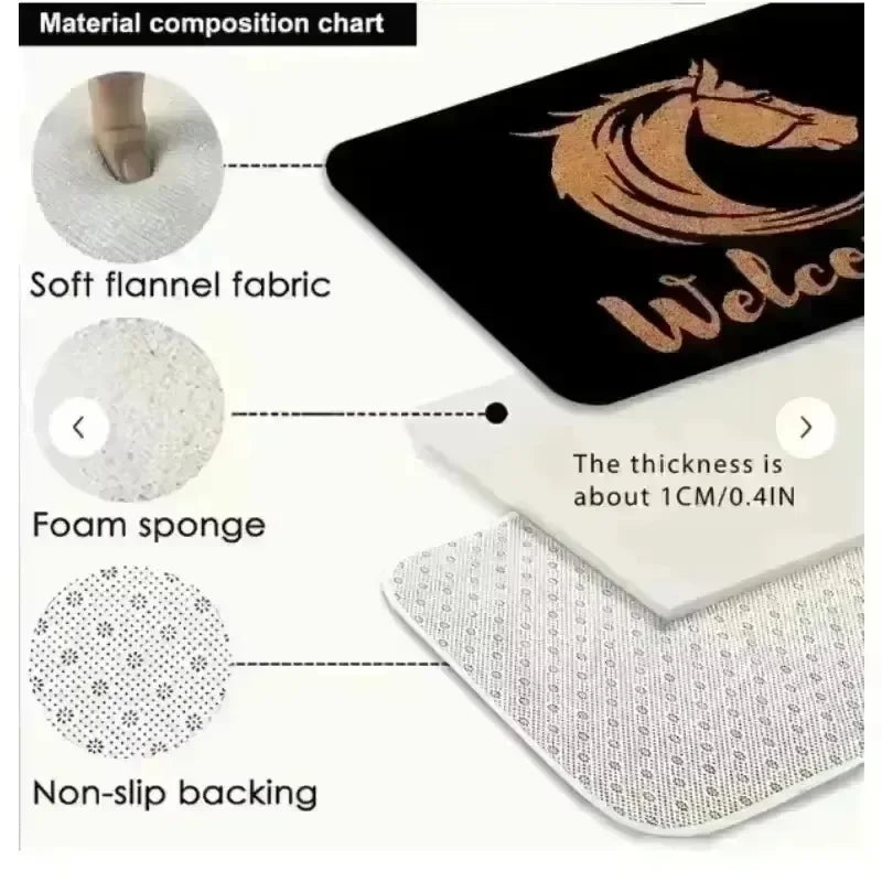 Navak Carpet Daily Picks Disney Dark Cat Welcome Madafakas Bodenmatte, Eingangstürmatte, rechteckig, weiche Badmatte für die Vordertür, für drinnen und draußen