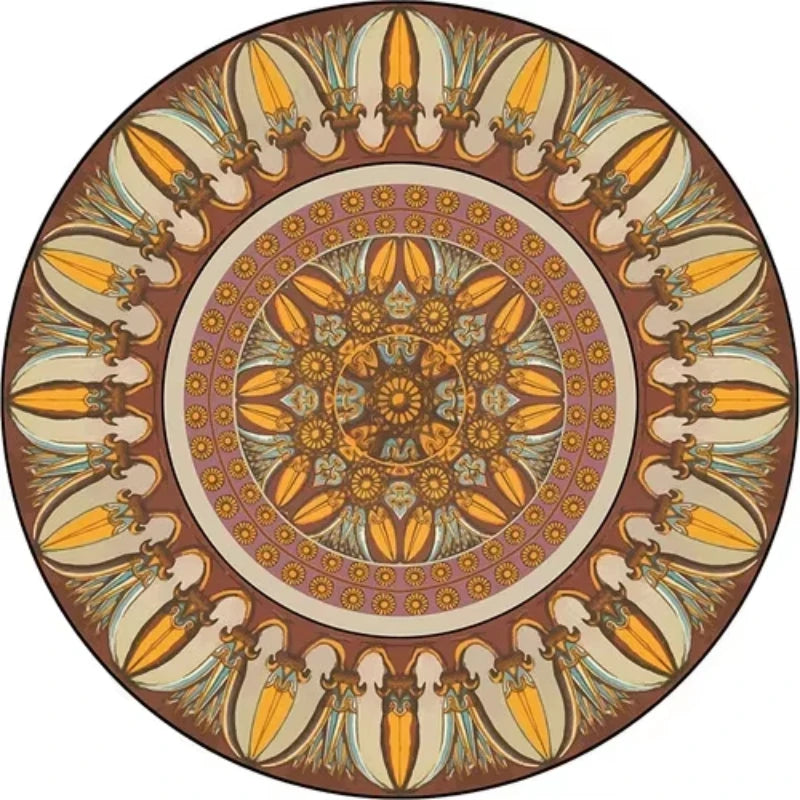 Navak Carpet Persian Style Living Room Carpet Bedroom Decoration Dressing Table Cloakroom Non-slip Floor Carpets Circular Area Rugs