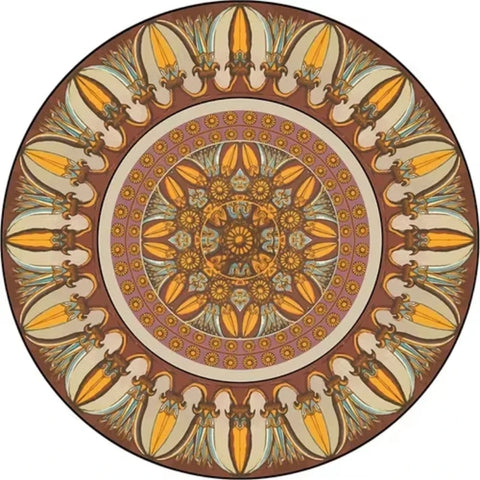 Navak Carpet Persian Style Living Room Carpet Bedroom Decoration Dressing Table Cloakroom Non-slip Floor Carpets Circular Area Rugs