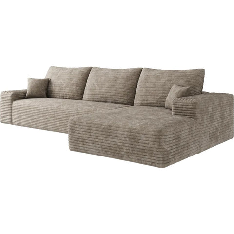 Navak Carpet 107 Zoll Cloud Sectional Couch Boneless Sofa in a Box für Wohnzimmer, Schaumstoffboden Modular Sectional Sofa mit tiefem Sitz, Fluffy Cor