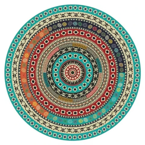 Navak Carpet Persian Style Living Room Carpet Bedroom Decoration Dressing Table Cloakroom Non-slip Floor Carpets Circular Area Rugs