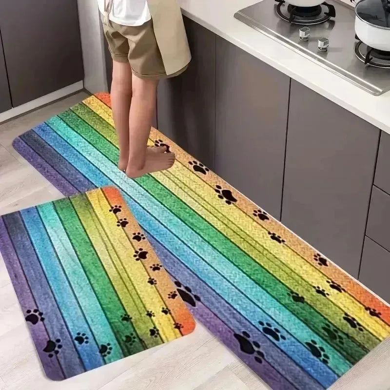 Navak Carpet 1 Stück Küchenteppich mit Zitronenmuster, rutschfeste Fußmatten, Pop-Art-Design, Wohnzimmerteppich, Badematte, Teppich für Zuhause, Waschbecken, Wäschedekor