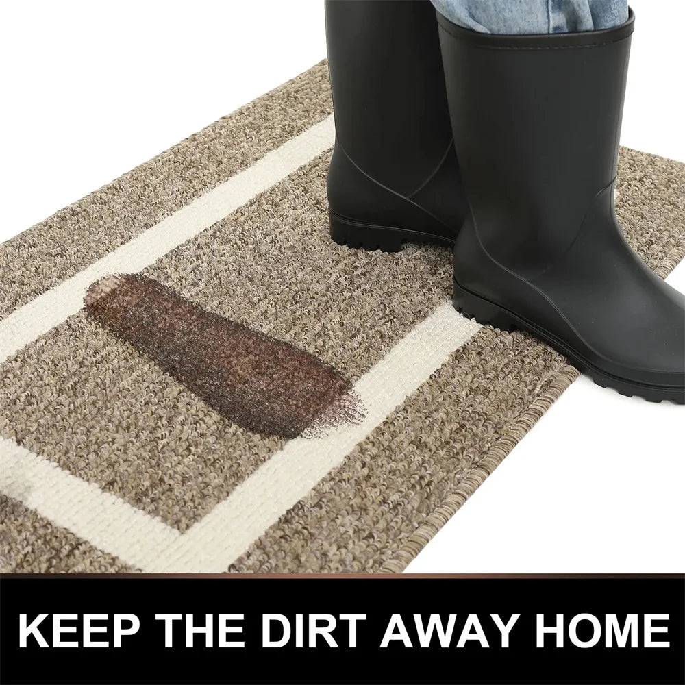 Navak Carpet Olanly Fußmatte, schmutzabweisend, für den Eingang, Fußmatte für den Außenbereich, weicher Küchenteppich, rutschfester Bodenteppich, saugfähig, Haus, Willkommens-Fußmatte