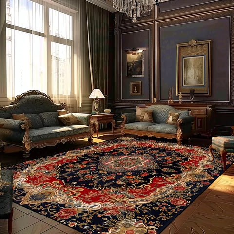 Navak-Teppich, Teppiche im persischen Stil für Wohnzimmer, Dekoration, Teppich, große Fläche, Schlafzimmer, rutschfeste Bodenmatte, waschbarer Lounge-Teppich, individuelle Größe