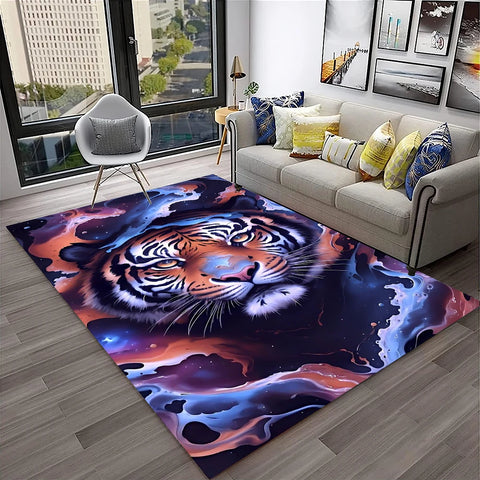 Navak Carpet 3D-Traumtiger, Tier-Cartoon-Teppich für Zuhause, Wohnzimmer, Schlafzimmer, Sofa, Fußmatte, Dekoration, Kinderspielbereich, rutschfeste Bodenmatte