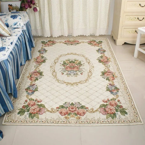 Navak Teppich Kristall-Samtteppich, europäischer Stil, schöne Blumen, Teppich, Wohnzimmer, Sofa, Schlafzimmer, Arbeitszimmer, Küche, Eingangstürmatte, rutschfest, Lig