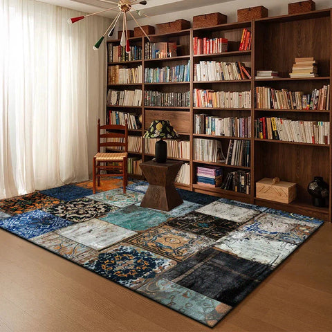 Navak-Teppich, geometrisch, abstrakt, für Wohnzimmer, Dekoration, Heim, Arbeitszimmer, große Teppiche, Schlafzimmer, Nachttisch, waschbar, rutschfest, weiche Bodenmatte
