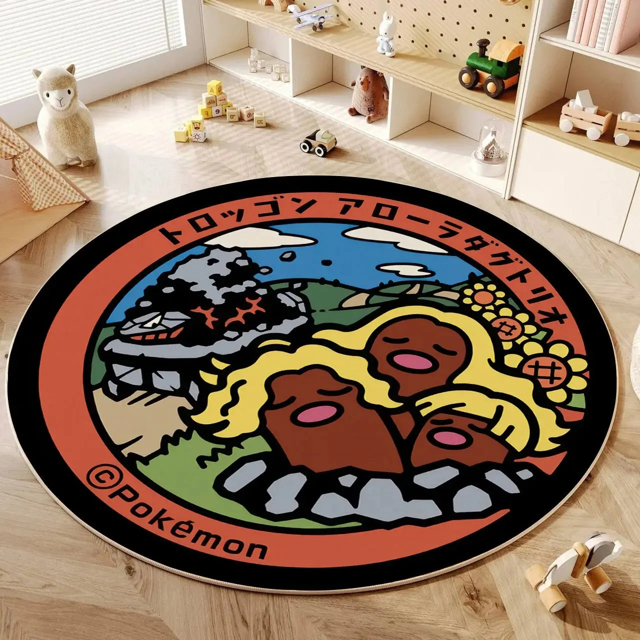 Navak Carpet Daily Picks Disney Anime Cartoon Pokemonzd Runde Bodenmatte Wohnzimmer Schlafzimmer Teppiche Niedliches Kind Rutschfester Waschbarer Teppich Wohnkultur