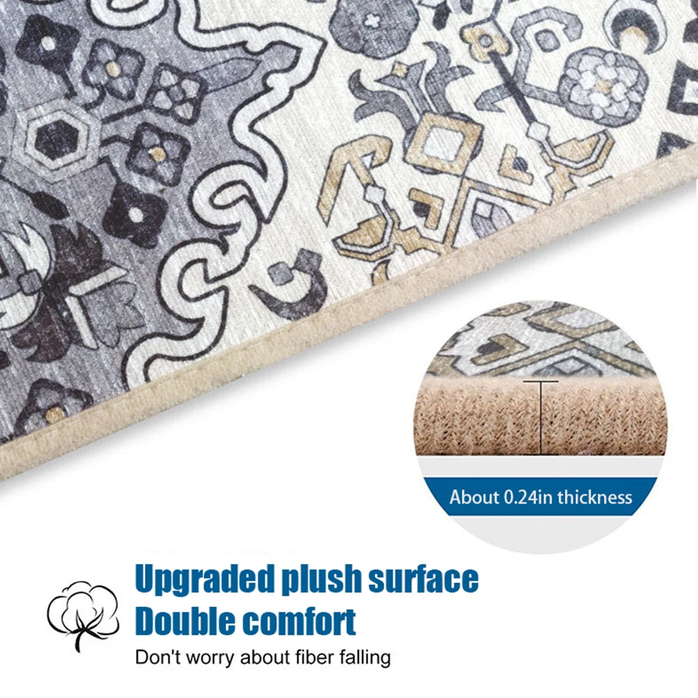 Navak Carpet 15-teiliges Teppich-Treppenstufen-Set, wiederverwendbar, rutschfest, für Treppen, Teppiche im Bohemian-Stil, rutschfeste Treppenstufen für den Innenbereich, für Holzstufen
