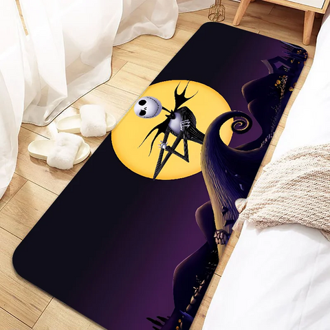 Navak Carpet Jack Skellington Fußmatte für den Eingangsbereich, rutschfeste Fußmatte, waschbar, Küchenteppich, Wohnzimmer, Flur, Badezimmer, Badematten