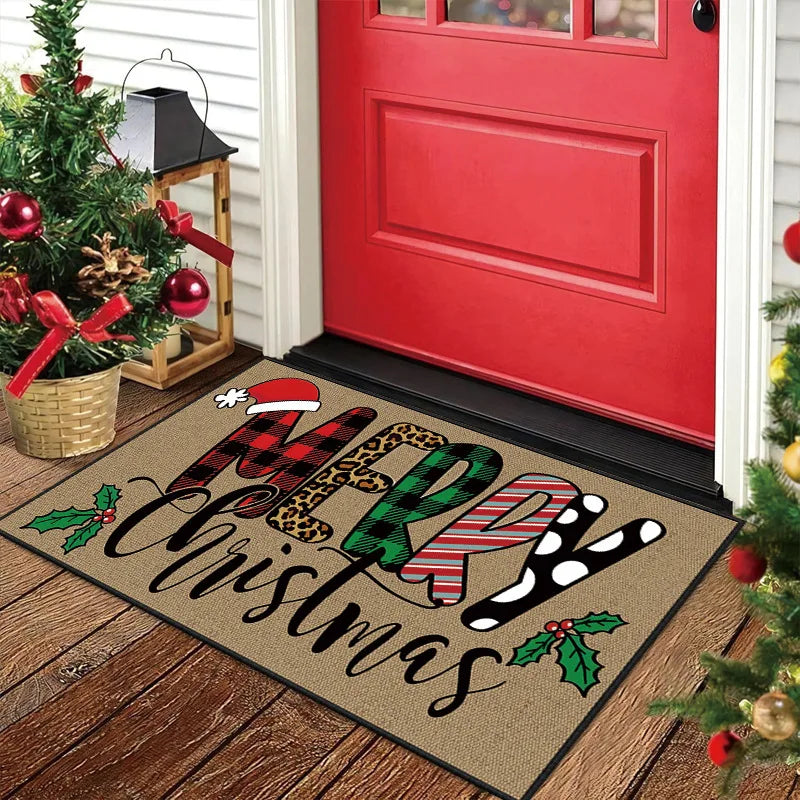 Navak Carpet Exclusive Picks Weihnachtsteppich für drinnen und draußen, rutschfeste Antifouling-Bodenmatte, dekorativer Wohnzimmerbereich, verschmutzte Bodenmatte