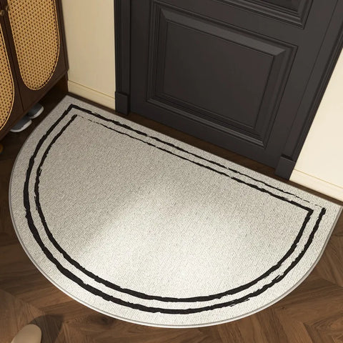 Navak Carpet Entrance Door Mat Non-slip Wear-resistant Dirt-resistant Carpet Semi-circular Line Texture Garden Rug Outdoor Home Decor Mats